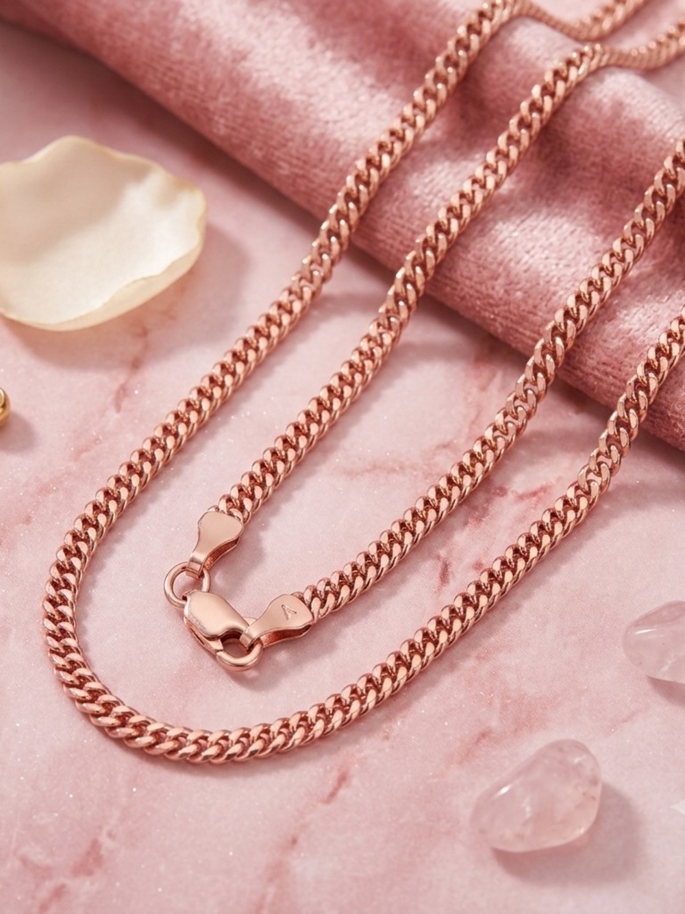 Pure Copper Rose Gold Necklace - Women Jewelry